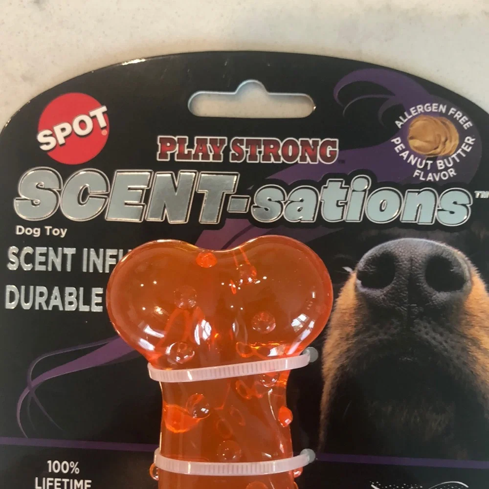 SPOT Peanut Butter Orange Dog Toy